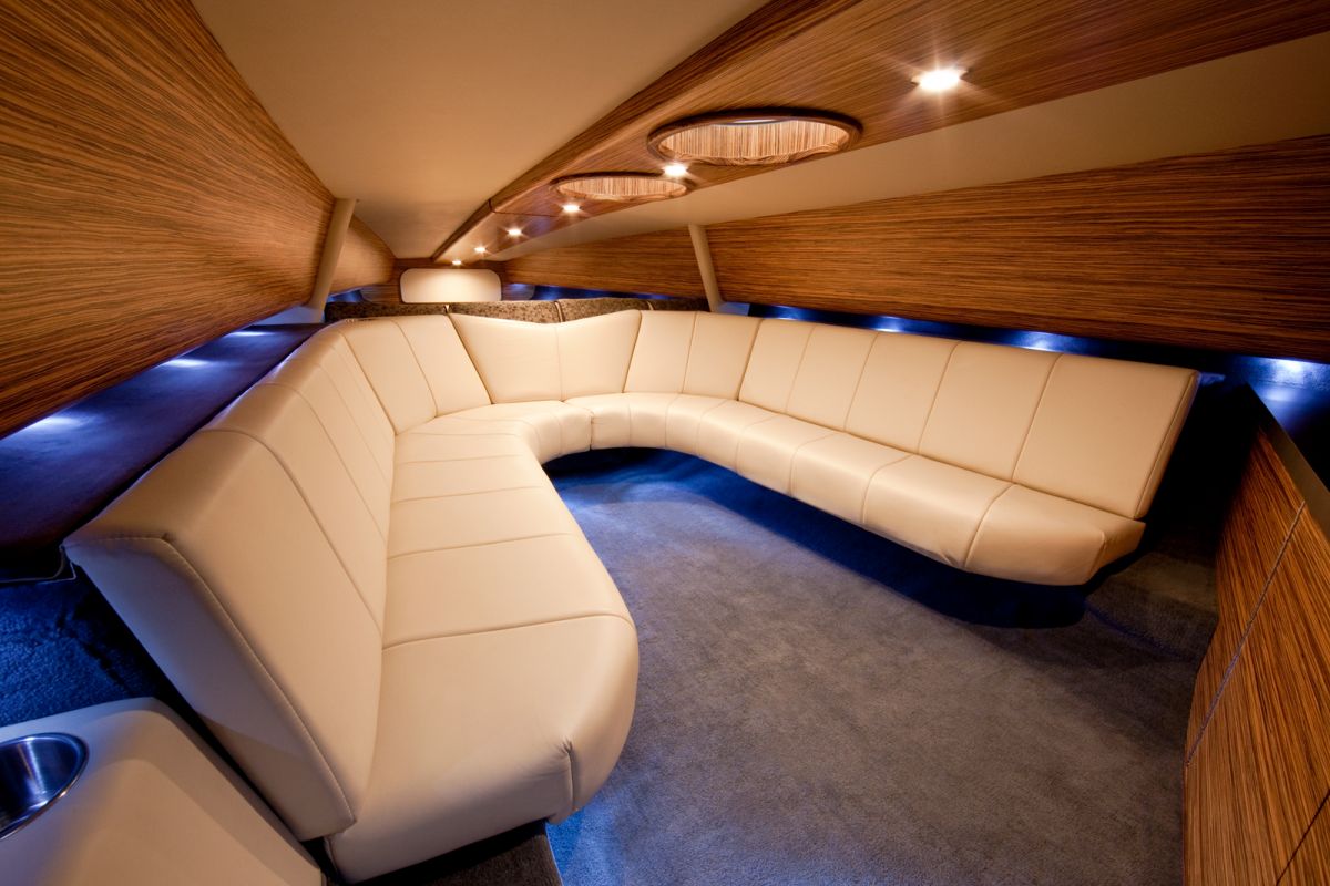 Vector luxury powerboat interior