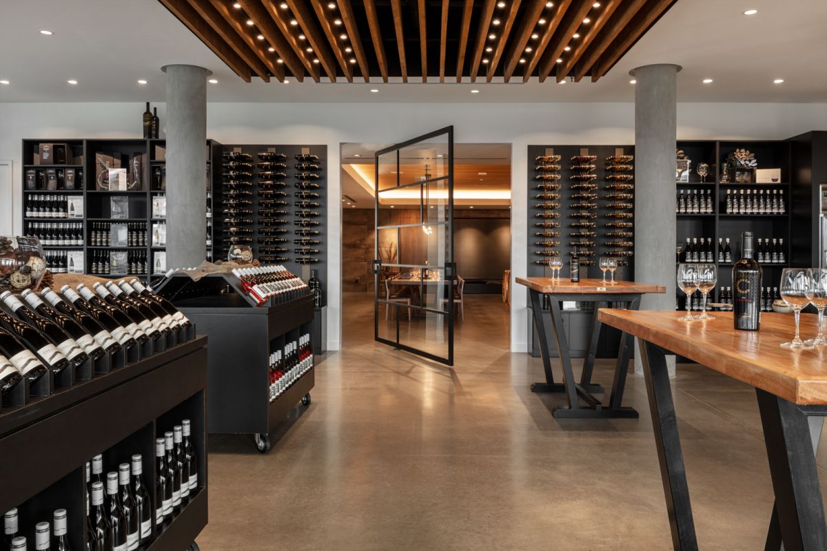 Mount Boucherie Winery Architectural interior of wine shop