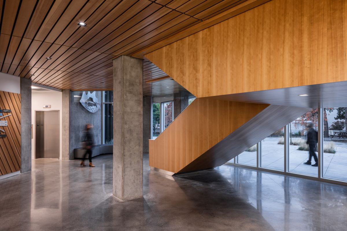 Okanagan College architectural interior entryway