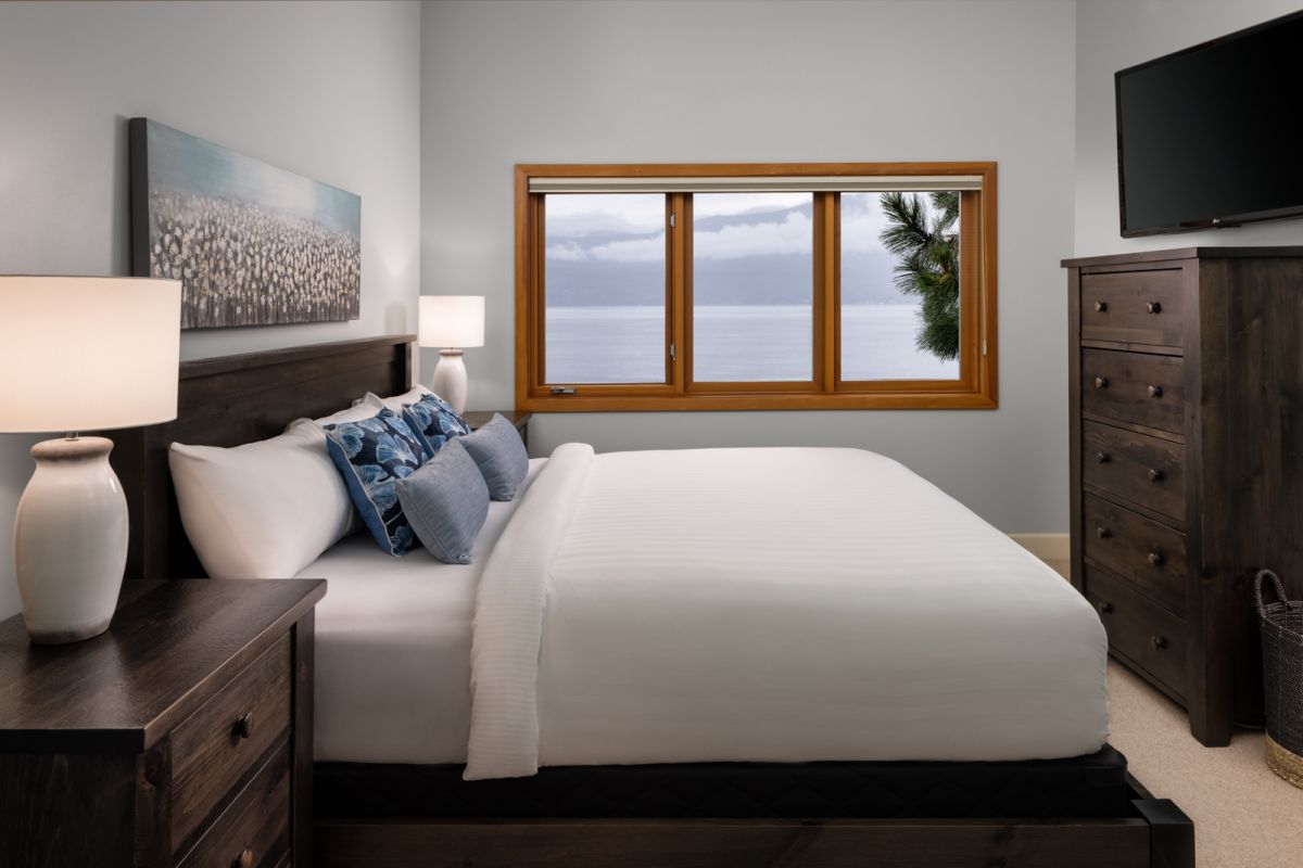 Hotel interior room architectural photograph of coastal resort in BC