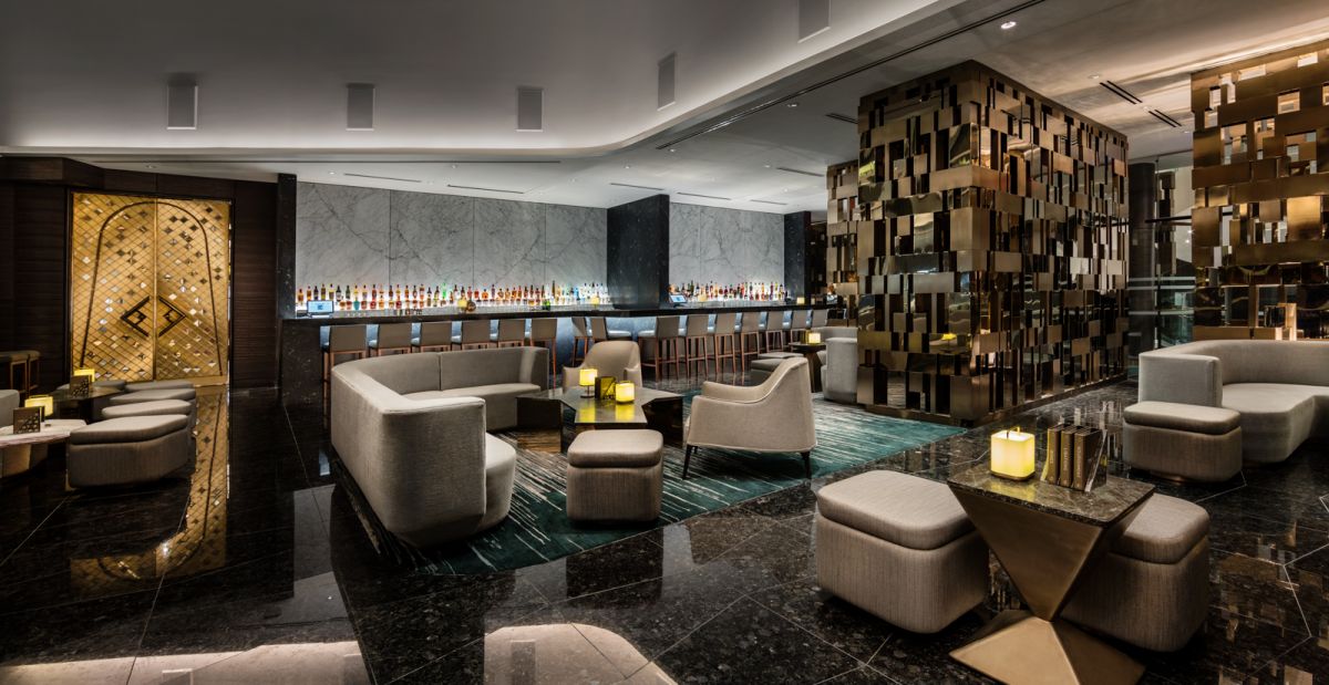 Trump Hotel Luxury Champagne Lounge restaurant bar architectural interior