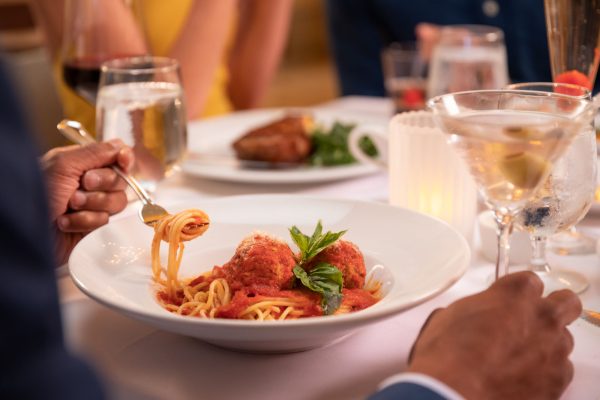 Hotel food lifestyle hospitality dish in fine dining Italian restaurant