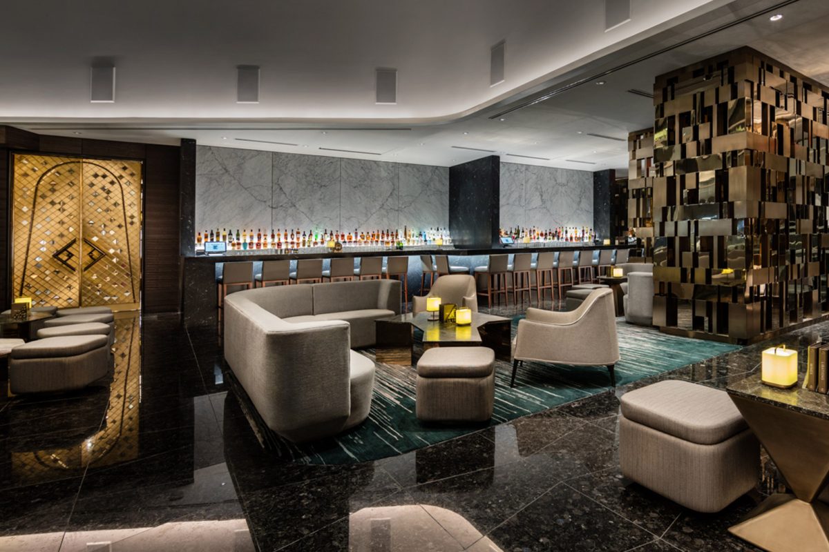 Trump Hotel Luxury Champagne Lounge restaurant bar architectural interior